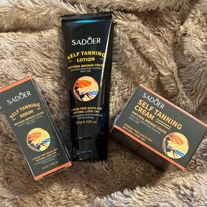 Sadoer Self Tanning Lotion, Cream and Serum Set Factory Sealed Set